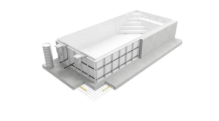 basen skimmer biały